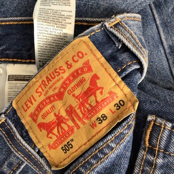 NWT Levi jeans 505 38 30 regular men blue - Picture 6 of 10